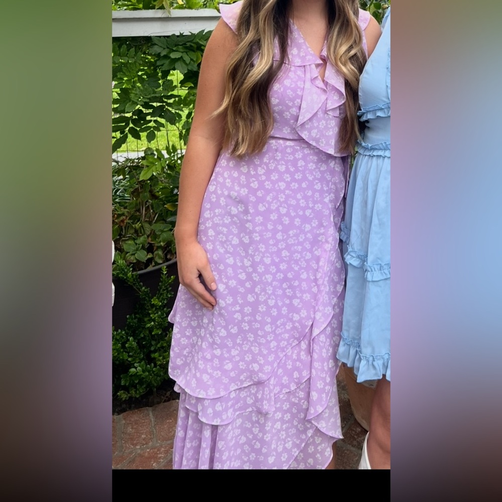 Lulu's Lavender Floral Dress